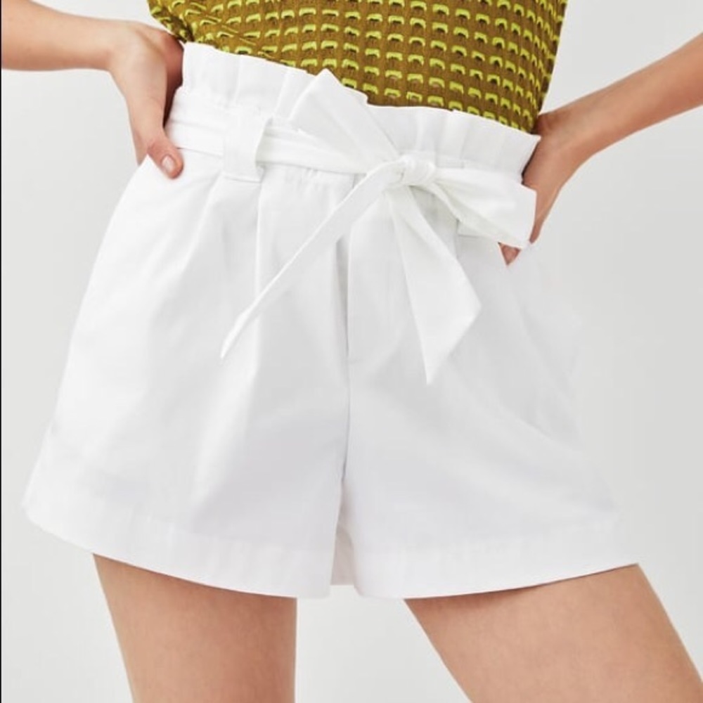 Zara High-waisted Paper bag Shorts